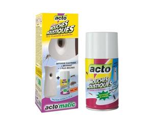 Pack Diffuseur ACTO'matic Électronique Anti-Mouches & Moustiques avec 2 recharges