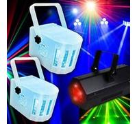 PACK DJ Light EFFET 56 LEDS RVAB JEUX DE LUMIÈRE LED + 2 DERBY RGBW + 1 GOBO FLOWER