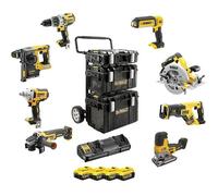 Pack d'outils électriques - DEWALT - XR 18V - 8 outils - 4 batteries 5Ah - Coffret inclus