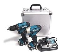Pack d'outils - Makita - CLX224X - Perceuse-visseuse et hocs - 2 batteries 12V 1,5Ah - Coffret inclus
