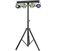 Ibiza - DJLIGHT60 - Support de lumière avec 2 projecteurs PAR RVBB & 2 projecteurs MOON FOWER RVBBA - Pack LED 4-en-1