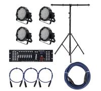 Showlite FLP-144W projecteur 4 x SET y compris contrôleur DMX Master Pro USB + statif + câble G