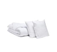 Pack Économique Couette Tempérée 220x240 cm + 2 Oreillers Moelleux 60x60 cm - Pour lit 2 personnes - BLEU CALIN