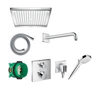 Hansgrohe Pack encastré douche Crometta E 240 Ecostat Square mitigeur thermostatique chromé 26998000