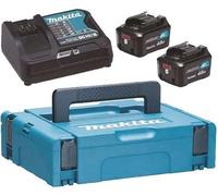 Makita Pack 2 batteries BL1041B 12V CXT Li-Ion 2x4,0 Ah + chargeur DC10SA Makpac 197641-2