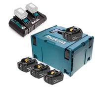 Pack 4 batteries LXT 18v 4.0Ah - MAKITA - chargeur double - MakPac -197503-4