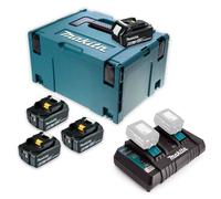 Pack énergie 18v (4x6,0 Ah) chargeur double en MaKPac Makita 198091-4