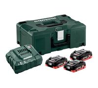 Pack énergie 18V - METABO - avec 3 Batteries 4,0 Ah LiHD - Chargeur ASC 55 - coffret MetaBox - 685133000