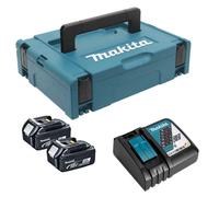 Pack énergie (2x3,0 Ah) avec chargeur simple et coffret Makpac - MAKITA 197952-5