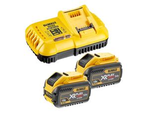 Pack énergie 54V/18V FLEXVOLT (2x9,0 Ah) avec chargeur rapide - DEWALT DCB118X2-QW