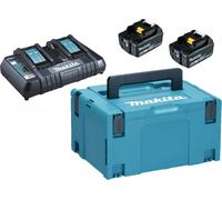 Pack Énergie MAKITA 18 V Li-Ion (2 batteries 6Ah + 1 chargeur double) avec MAKPAC 3