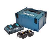 Pack Énergie Makita 18 V Li-Ion 2 batteries + chargeur double + coffret Makpac 3