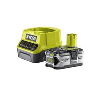 Ryobi - Pack 1 Chargeur Rapide 120 Minutes + 1 Batterie Lithium+ 18V One + 4,0 Ah - Batterie Compatible avec Plus de 200 Outils de Bricolage et Jardinage - RC18120-140