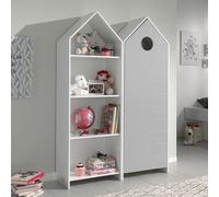 Vipack Pack Étagère & Armoire Casami 4 niveaux 171 cm Gris
