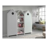 Pack - Étagère Enfant & 2 Armoires Casami Blanc, Gris & Menthe