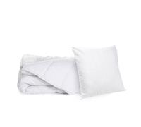Pack Été 1 personne pour Lit 90x190cm - Couette Légère 140x200cm + Oreiller moelleux 60x60cm - Anti-transpiration - BLEU CALIN