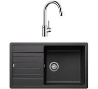Pack évier à encastrer 86cm anthracite + mitgeur Blanco 528438 anthracite