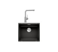 Pack évier noir + mitigeur inox brossé - Blanco - 528440 -