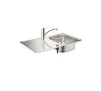 GROHE Évier encastré 31565SD1 86x50 cm 2000 bassin avec mélangeur à levier unique acier inoxydable
