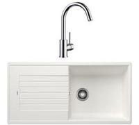 Pack évier + mitigeur 100cm Blanco 528428 blanc (bac) et chromé (mitigeur)