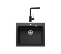 Blanco Pack évier + mitigeur Naya 6 & Mila Silgranit 527920 Noir mat