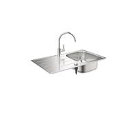 Grohe intégré dans la série de puits 31562SD1 86x50cm, 2000 bassin, avec mélangeur d'évier à levier unique, en acier inoxydable