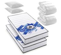 Pack Football - Lot de 2 Matelas FOOTBALL mousse 90x190 + 2x couettes + 2x oreillers- Fabriqué en Belgique