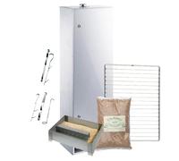 Pack Fumoir Peetz Acier Aluminé porte à charnières - H 120 cm + Accessoires
