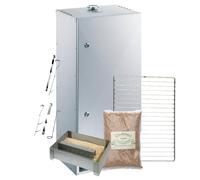 Pack Fumoir Peetz Acier Aluminé porte à charnières - H 85 cm + Accessoires
