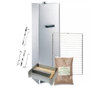 Pack Fumoir Peetz Acier Aluminé porte amovible - H 120 cm + Accessoires