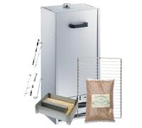 Pack Fumoir Peetz Acier Aluminé porte amovible - H 85 cm + Accessoires