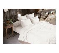 Pack gaze de coton parure de couette 220x240 cm + drap housse 140x190 + 2 taies 60x60 blanc