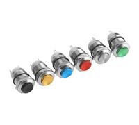 Pack générique interrupteur momentané de 12 mm, interrupteurs à bouton-poussoir en métal à réinitialisation automatique, 2 broches marche/arrêt sans boutons lumineux IP67 scellés
