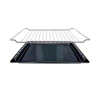 Recamania Lot de 2 grilles de cuisson et plaque de cuisson - 370 x 460 mm - Compatible avec les fours Teka - Plaque de cuisson émaillée et barbecue en métal - Remplacement pour modèles de four