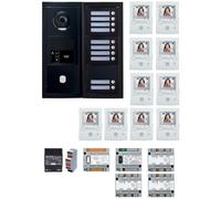 Pack GT vidéo 10 BP programmé avec platine façade noire satin 200462 - AIPHONE GTBV10EB