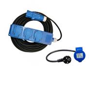 Pack Rallonge Multiprise 20 Mètres + ANTARION Adaptateur Femelle P17 230V Camping-Car