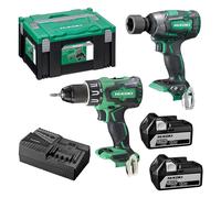 Pack HIKOKI KC18DPL Perceuse visseuse DS18DBSL + Boulonneuse à choc WR18DBDL2 (2 x 5,0 Ah)