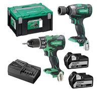Pack HIKOKI KC18DPL Perceuse visseuse DS18DBSL + Boulonneuse à choc WR18DBDL2 (2 x 5,0 Ah)