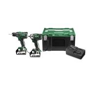 Pack HIKOKI KC18DPL Perceuse visseuse DS18DBSL + Boulonneuse à choc WR18DBDL2 (2 x 5,0 Ah)