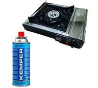 pack incasa réchaud à gaz portable kemper cartouche de gaz G