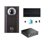 Pack IP saillie, 1 licence smartphone & switch PoE inclus, MSIPTELIPBX à prévoir - AIPHONE PIXSMART