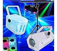 PACK JEUX DE LUMIÈRE + Portique 3 EFFETS OVNI UFO 48 LEDS + 1 DERBY RGB + 1 GOBO FLOWER