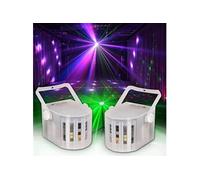 PACK Jeux de lumière Sono DJ LIGHT 2 EFFETS DERBY Noir 4 LEDs RGBW
