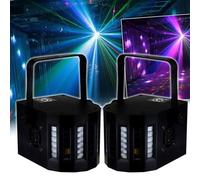 Pack jeux de lumières 2 MINI DERBY Kolor Zirkus 80 faisceaux lumineux Koolstar EFFET LIGHT à 6 LED RVB
