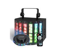 Pack Jeux de lumières Derby XL - Multifaisceaux 9 LED 3W 9 couleurs - DMX512 Télécommande
