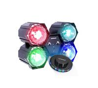 Pack Jeux de Lumières Effet à 4 Cristal LED - Lampe de scène/fête, multicolore, contrôleur son/lumière intégré, Light OVNI LED