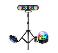 Pack jeux de lumières LyteQuest RAINBOW, Portique, PAR LED, PAR BALL 3W, Mode Audio, Auto, Télécommande, SONO DJ Animation