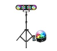 Pack jeux de lumières LyteQuest RAINBOW, Portique, PAR LED, PAR BALL 3W, Mode Audio, Auto, Télécommande, SONO DJ Animation