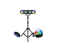 Pack jeux de lumières LyteQuest RAINBOW, Portique, PAR LED, PAR BALL 3W, Mode Audio, Auto, Télécommande, SONO DJ Animation