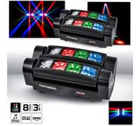 Pack Jeux de lumières Mini Double SPIDER BARLED RGBW 8x3W DMX GHOST MICROSPID QUAD
